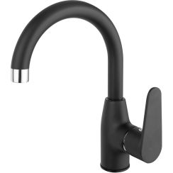 Ferro Algeo mitigeur de lavabo sur pied noir BAG2ABL