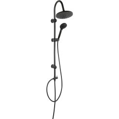 Ferro Rondo ensemble de douche mural oui noir NP21-BL