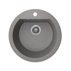Laveo Dafne évier en granit 51x51 cm gris/graphite/onyx SBD580T