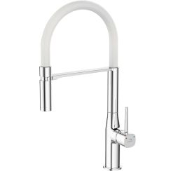 Laveo Pola mitigeur de cuisine sur pied chrome-blanc BAP678D