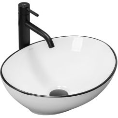 Rea Sofia lavabo 41x34.5 cm ovale à poser brillant REA-U3217