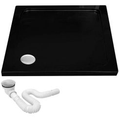 Rea Savoy brodzik 80x80 cm kwadratowy czarny REA-K4804