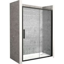 Rea Rapid Slide drzwi prysznicowe 150 cm czarny półmat/szkło przezroczyste REA-K6405