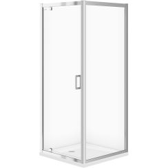 Cersanit Arteco SET B152 kabina prysznicowa 80 cm kwadratowa z brodzikiem Tako chrom/szkło przezroczyste S601-115