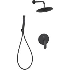 Invena Siros ensemble de douche encastré oui noir BS-90-012