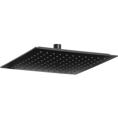 Invena Svart douche à effet de pluie 25x25 cm carrée noir SC-D1-076