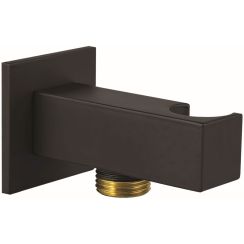Paffoni raccord coudé avec support noir ZSUP032NO