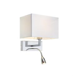 Markslöjd Savoy applique murale 2x60 W blanc-chrome 106307