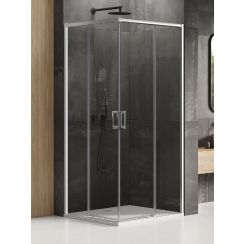 New Trendy Prime kabina prysznicowa 80x120 cm prostokątna chrom połysk/szkło przezroczyste D-0294A/D-0303A