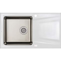 Deante Prime évier granit-acier inoxydable 86x50 cm blanc ZSR_A113
