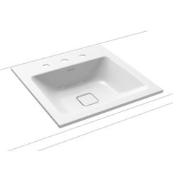 Kaldewei Cono lavabo 50x50 cm carrée encastrée blanc 908206033001