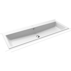 Kaldewei Puro lavabo 120x46 cm rectangulaire encastrée blanc brillant 907106013001