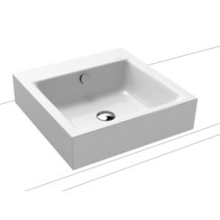 Kaldewei Puro lavabo 46x46 cm carrée à poser blanc brillant 900606003001