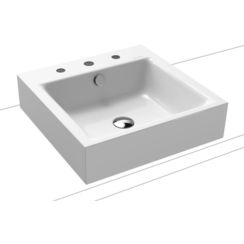 Kaldewei Puro lavabo 46x46 cm carrée à poser blanc brillant 900606033001
