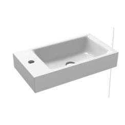 Kaldewei Puro lavabo 55x30 cm rectangulaire classique blanc brillant 901206393001