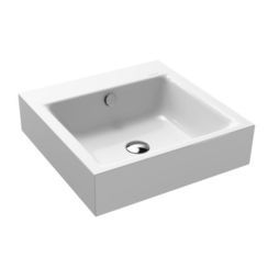 Kaldewei Puro lavabo 46x46 cm carrée classique blanc brillant 901306003001