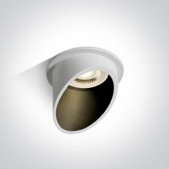 One Light Ewretu spot encastré 1x50 W blanc-noir 10105E1/W/B
