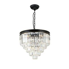 Open Design Artico lampe suspendue 3x8 W noir-transparent OR80001