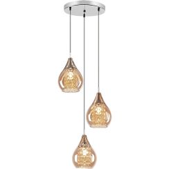 Rabalux Cassandra lampe suspendue 3x40 W chrome-ambre 6659