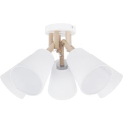 TK Lighting Vaio plafonnier 5x15 W blanc-bois 666