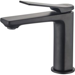 Invena Neri mitigeur de lavabo sur pied noir BU-01-004