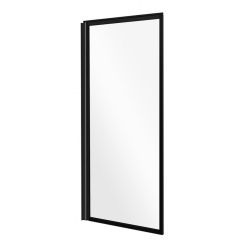 Besco Enzo paroi de baignoire 70 cm monobloc noir mat/verre transparent PEB-1S