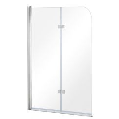 Besco Avigo paroi de baignoire 100 cm deux pièces chrome brillant/verre transparent PNA-2S