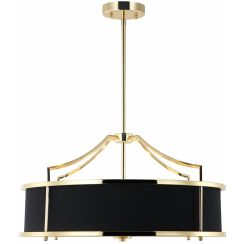 Open Design Stanza plafonnier 4x15 W noir-doré OR84146