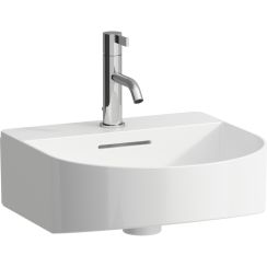 Laufen Sonar lavabo 60x42 cm semi-circulaire classique-de meuble blanc brillant H8163420001041