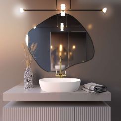 Baltica Design Tiny Borderbright Stain III miroir 50x36 cm avec éclairage argenté 5904107902128