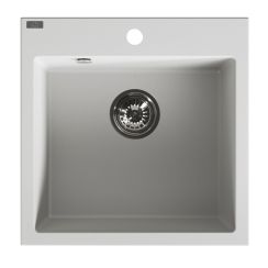 Laveo Alena évier en granit 49x49 cm blanc SBA610T