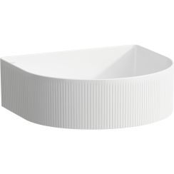Laufen Sonar lavabo 41x36.5 cm semi-circulaire à poser blanc brillant H8123430001121