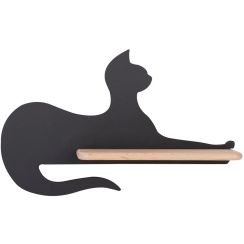 Candellux Cat applique murale 1x5 W noir-bois 21-75642