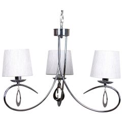Candellux Arnika lampe suspendue 3x40 W blanc-chrome 33-21663
