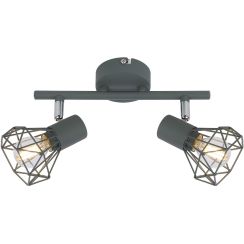 Candellux Verve plafonnier 2x40 W gris 92-60976