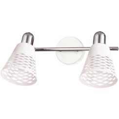 Candellux Discovery applique murale 2x40 W blanc-chrome 92-62161