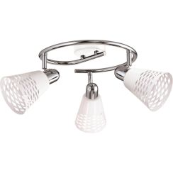Candellux Discovery plafonnier 3x40 W blanc-chrome 98-62185