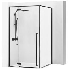 Rea Fargo kabina prysznicowa 120x90 cm prostokątna czarny półmat/szkło przezroczyste REA-K3214