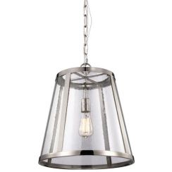 Elstead Lighting Harrow lampe suspendue 1x75 W nickel FE-HARROW-P-M