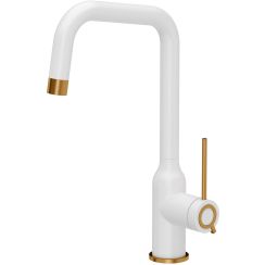 Quadron Natalie Q Line mitigeur de cuisine sur pied blanc-cuivre 3523501_WHMPVDC1