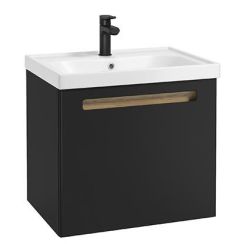 Defra Senso armoire 60x43x50 cm sous-lavabo suspendu noir 260-D-06004