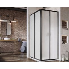 Ravak Supernova porte de douche 90 cm coulissant noir mat/polystyrène 14V703O211