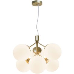 Nordlux Ivona lampe suspendue 6x28 W blanc-laiton 2112163035
