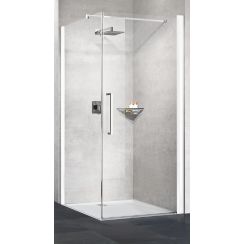 Novellini Young paroi de douche 67 cm blanc mat/verre transparent Y2FG67-1U