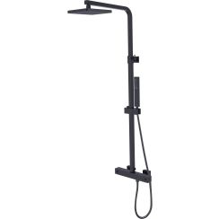 Besco Modern Varium ensemble de douche mural avec thermostat oui noir BP-MVT-CZ