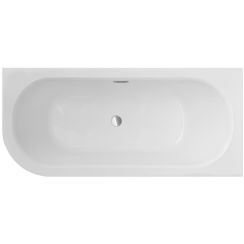 Besco Avita Slim+ baignoire d'angle slim 159.5x75 cm côté droit blanc #WAV-160-NPP