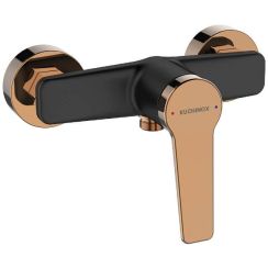 Kuchinox Alanis mitigeur de douche murale noir-doré BQI840D