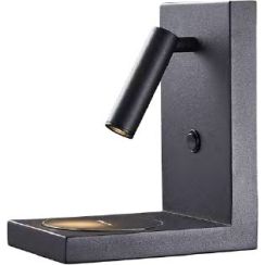 Mantra Zanzibar applique murale 1x3 W noir 6752
