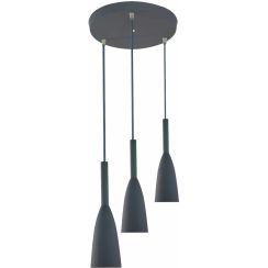 Light Prestige Solin lampe suspendue 3x60 W gris/cendre LP-181/3PGR