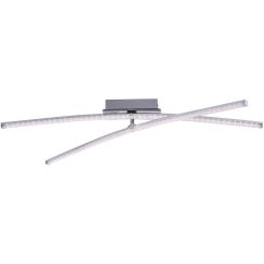 Just Light Simon plafonnier 2x8 W chrome-cristal 11292-17